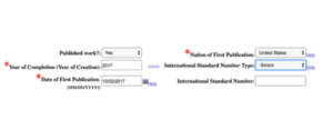 This is where you answer a few questions about when your content was created and where it was published. | Intellectual Property HQ
