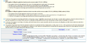 When copyrighting a name, make sure to sign and submit the proper form.